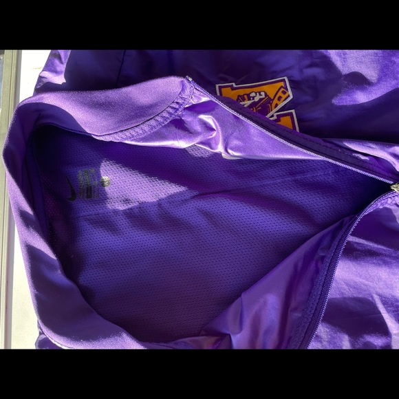 Nike Vintage Logod N Purple Yellow Jacket Pullover 1/4 zip Size XL - Picture 9 of 14